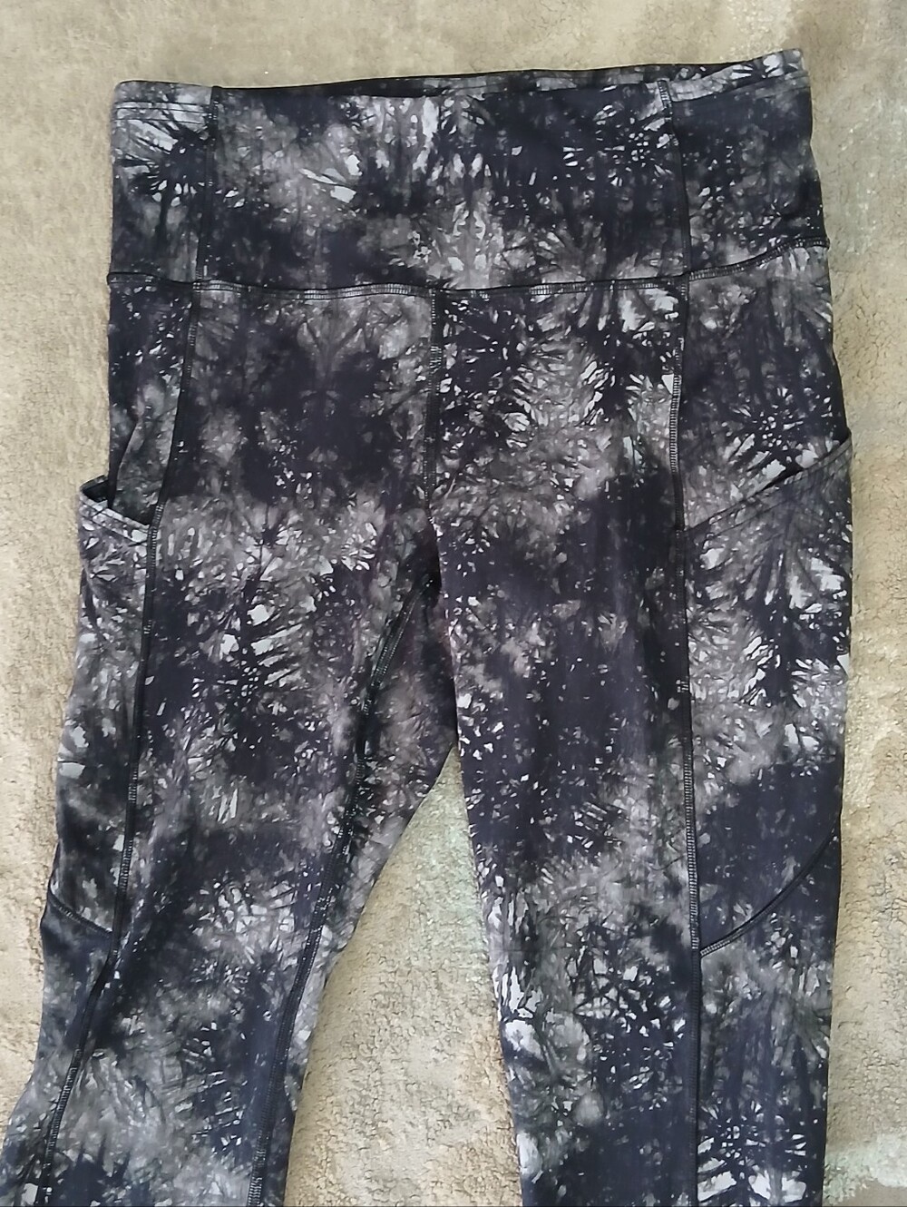 Lululemon Fast and Free High-Rise Tight 25" Nulux Ink Vapor Ice Grey Multi - Picture 5 of 10
